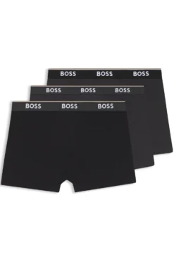 Dreierpack eng anliegende Boxershorts aus Stretch-Baumwolle mit Logo-Bund