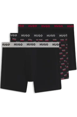 Dreierpack eng anliegende Boxershorts aus Stretch-Baumwolle