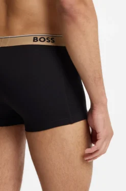 Dreierpack eng anliegende Boxershorts mit kurzem Bein aus Baumwolle mit Logo-Bund