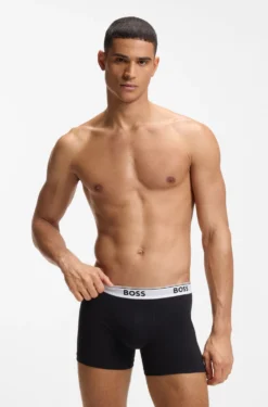 Dreierpack eng anliegende Boxershorts aus Stretch-Baumwolle