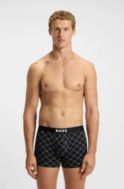 Dreierpack eng anliegende Boxershorts aus Stretch-Baumwolle