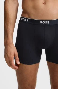 Dreierpack eng anliegende Boxershorts aus Stretch-Baumwolle