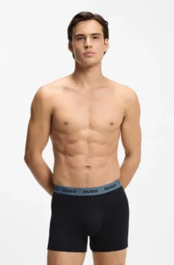 Dreierpack eng anliegende Boxershorts aus Stretch-Baumwolle
