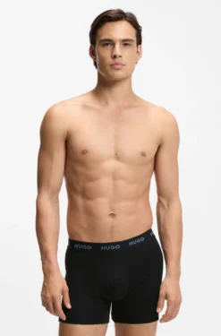 Dreierpack eng anliegende Boxershorts aus Stretch-Baumwolle