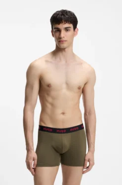 Dreierpack eng anliegende Boxershorts aus Stretch-Baumwolle