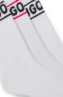 Dreierpack kurze Socken mit Logos