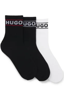Dreierpack kurze Socken mit Logos