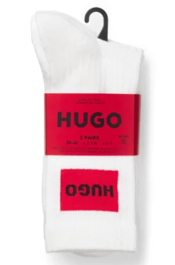Dreierpack kurze Socken mit rotem Logo-Label