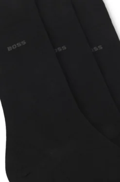 Dreierpack mittelhohe Socken aus Stretch-Gewebe