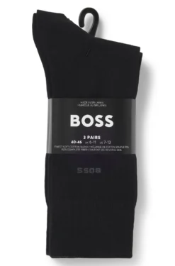 Dreierpack mittelhohe Socken aus Stretch-Gewebe