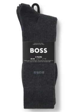 Dreierpack mittelhohe Socken aus Stretch-Gewebe