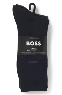 Dreierpack mittelhohe Socken aus Stretch-Gewebe