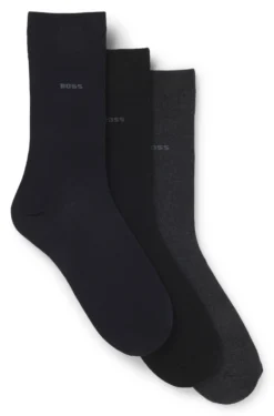 Dreierpack mittelhohe Socken aus Stretch-Gewebe