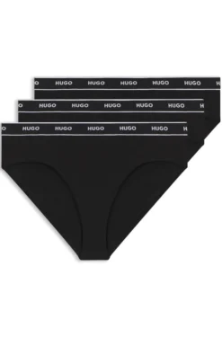 Dreierpack Slips aus Stretch-Baumwolle mit Logo-Bund