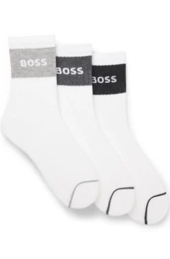 Dreierpack Socken aus Baumwollmischung in kurzer Länge