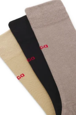 Dreierpack Socken in normaler Länge mit Logos