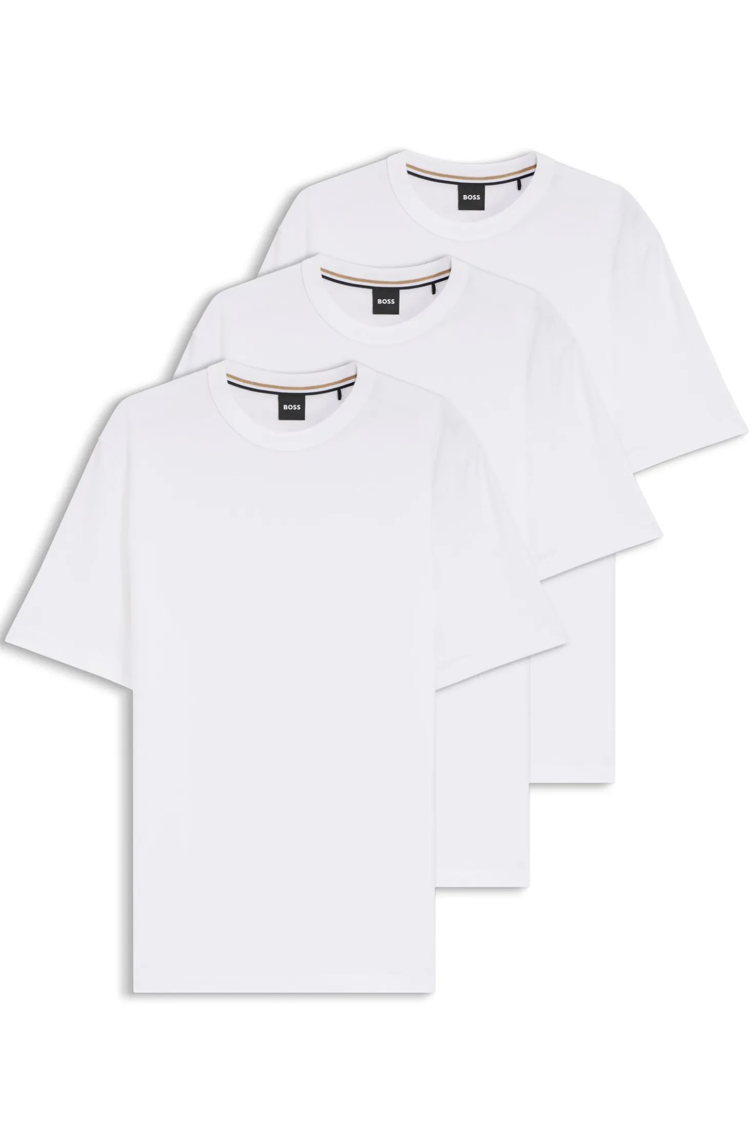 Dreierpack T-Shirts aus Baumwolle mit Rundhalsausschnitt