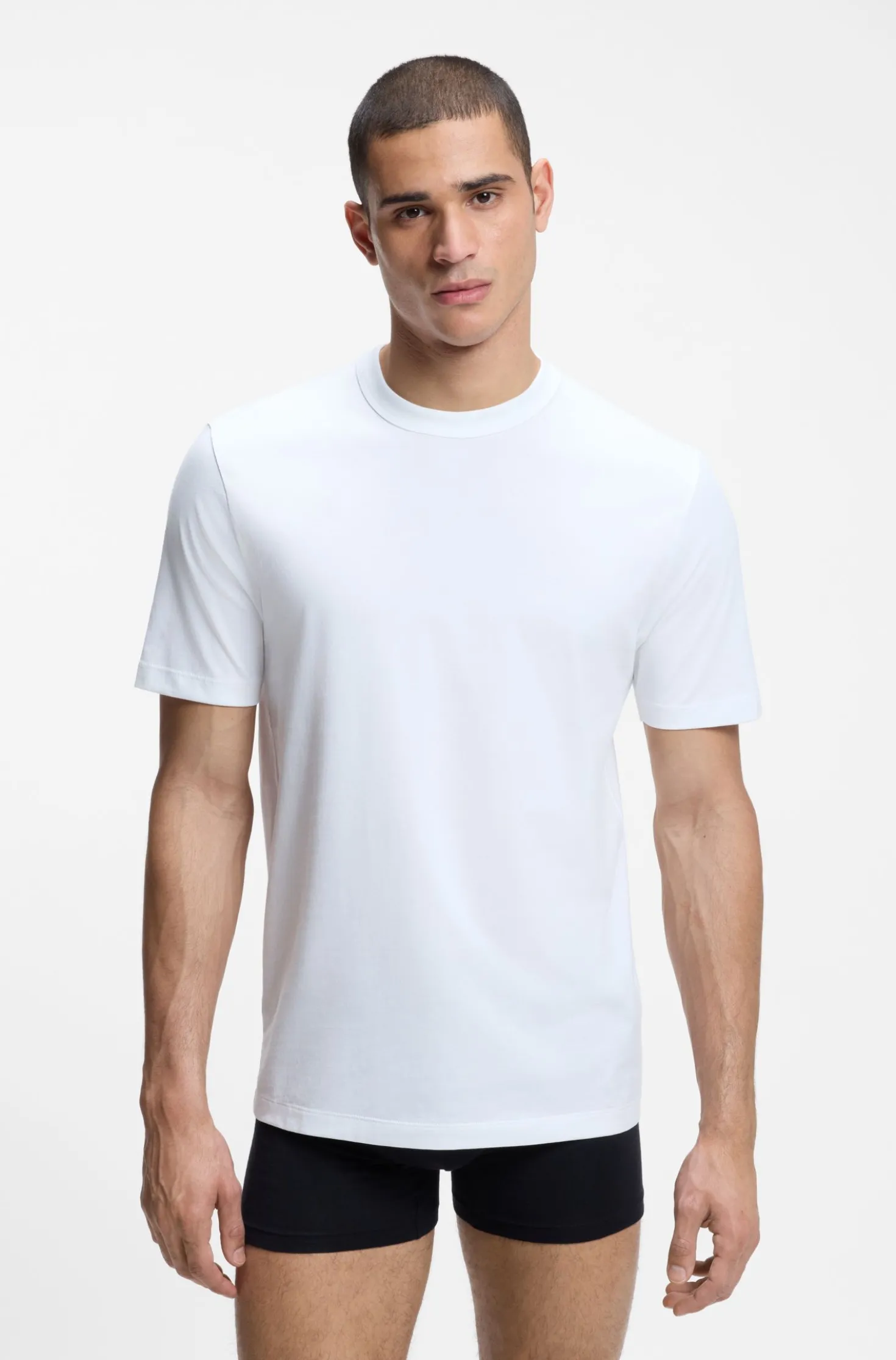 Dreierpack T-Shirts aus Baumwolle mit Rundhalsausschnitt