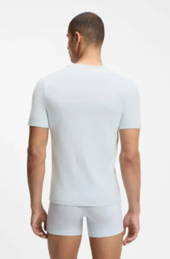 Dreierpack T-Shirts aus Baumwolle mit Logo-Stickerei