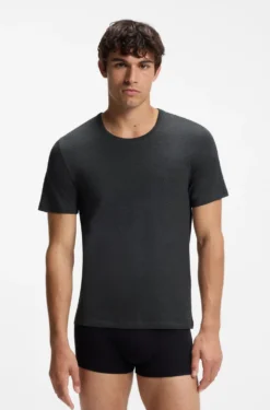 Dreierpack T-Shirts aus Baumwolle mit Logo-Stickerei