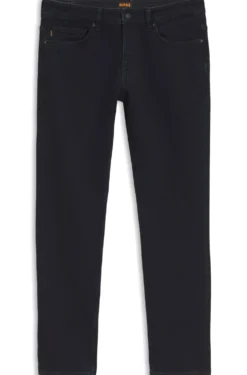 Dunkelblaue Slim-Fit Jeans aus bequemem Stretch-Denim