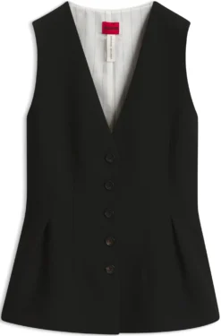 Elegant geschnittene Weste mit Schößchen