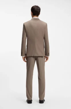 Extra Slim-Fit Anzugsakko aus meliertem Flanell