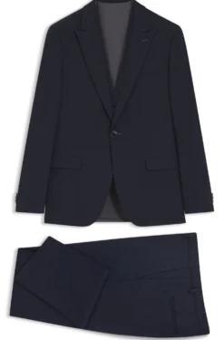 Extra Slim-Fit Dreiteiler aus strukturiertem Stretch-Gewebe