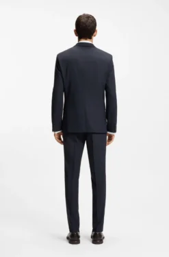 Extra Slim-Fit Dreiteiler aus strukturiertem Stretch-Gewebe