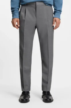 Extra Slim-Fit Hose aus strukturierter Schurwolle