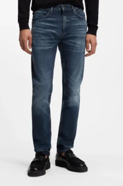 Extra Slim-Fit Jeans aus blauem Stretch-Denim