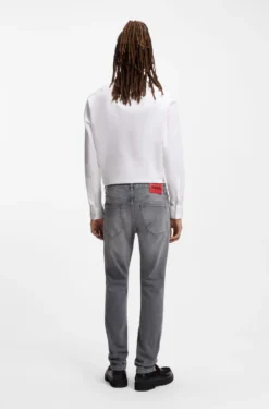 Extra Slim-Fit Jeans aus grauem Stretch-Denim