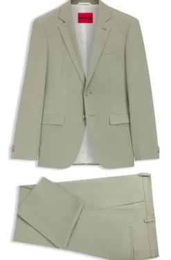 Extra Slim-Fit Popeline-Anzug aus Woll-Mix