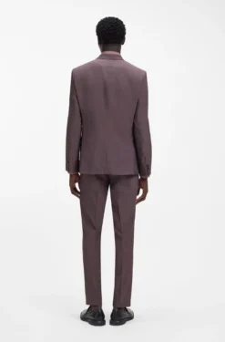 Extra Slim-Fit Popeline-Anzug aus Woll-Mix
