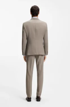 Fein gemusterter Slim-Fit Zweiteiler aus Stretch-Gewebe