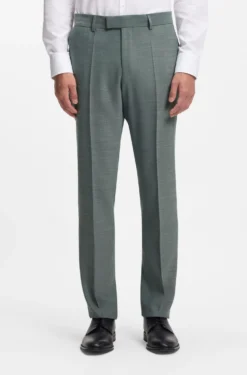 Fein gemusterter Slim-Fit Zweiteiler aus Stretch-Gewebe