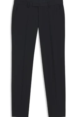 Fein gemusterte Slim-Fit Hose aus Stretch-Wolle