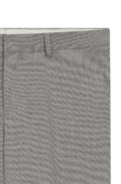 Fein gemusterte Slim-Fit Hose aus Stretch-Wolle