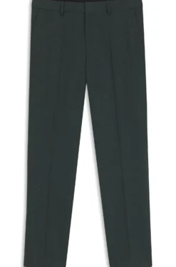 Fein gemusterte Slim-Fit Hose aus Stretch-Wolle