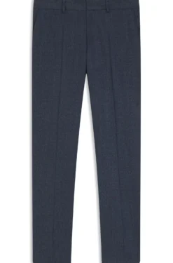 Fein gemusterte Slim-Fit Hose aus Stretch-Wolle