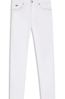 Five-Pocket-Jeans aus weißem Stretch-Denim