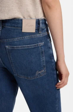 Flared-Fit Jeans aus dunkelblauem Stretch-Denim