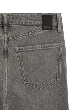 Flared-Fit Jeans aus Stretch-Denim in Marmor-Optik