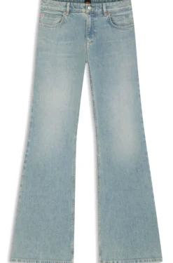 Flared Jeans aus hellblauem Denim