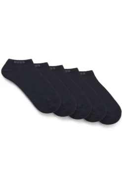 Fünferpack Sneakers-Socken aus Baumwoll-Mix mit Branding