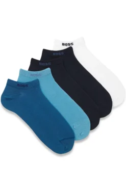 Fünferpack Sneakers-Socken aus Baumwoll-Mix mit Branding
