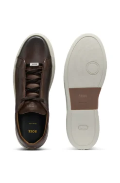 Gary Sneakers aus gebürstetem Leder mit elastischen Schnürsenkeln