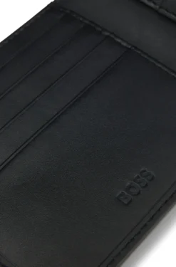 Geldbörse aus Leder mit Logo-Schriftzug