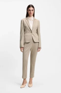 Gemusterter Slim-Fit Blazer aus Performance-Stretch-Jersey
