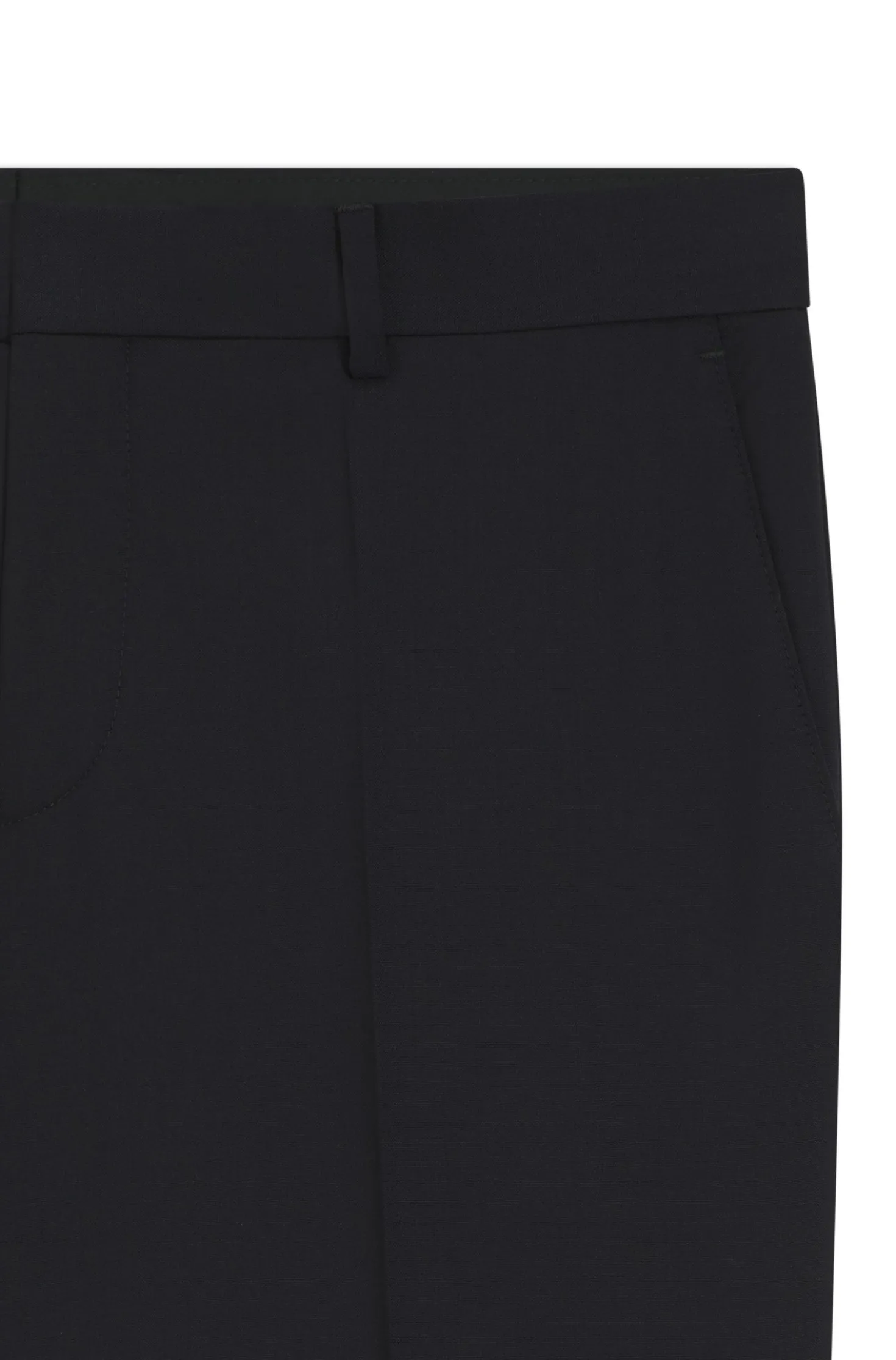 Gemusterte Slim-Fit Hose aus Schurwolle